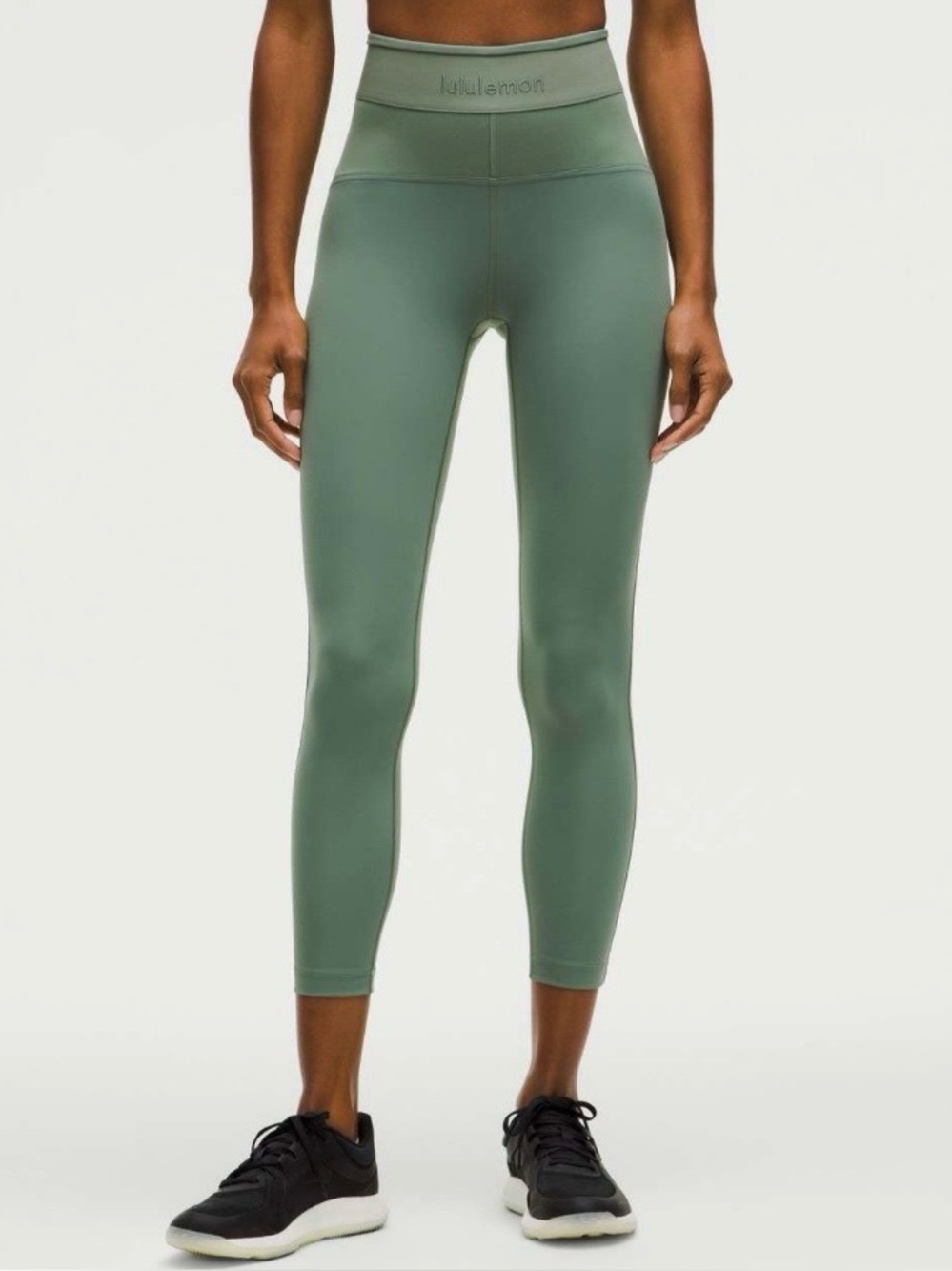 Lululemon License to Train High-Rise Tight 25” *Logo Grey Eucalyptus